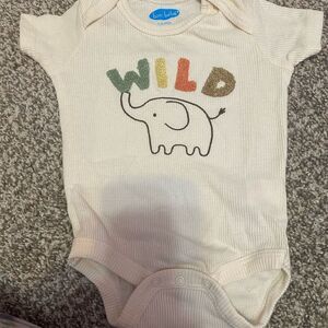 Bon Bébé Baby Bodysuit 3-6 Months Unisex Elephant Design Multicolor